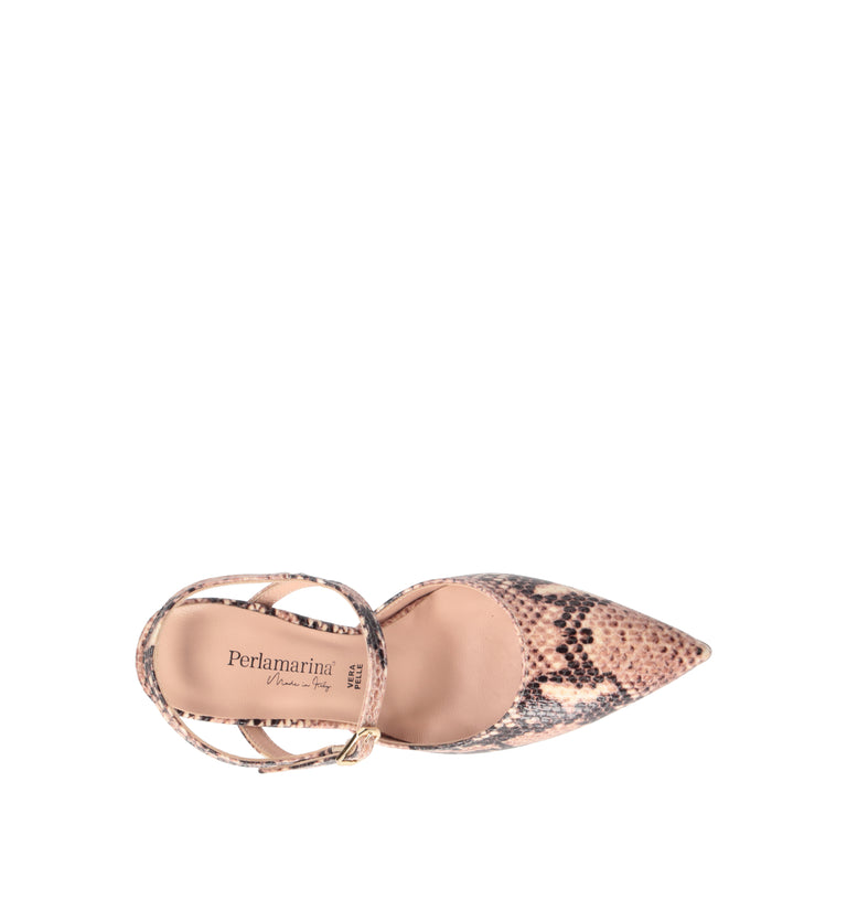 PERLAMARINA Slingback donna cipria