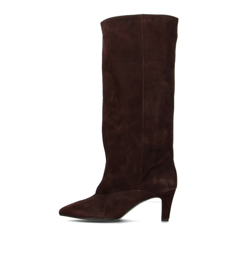 PHIL MELVIS Stivale donna testa di moro in suede
