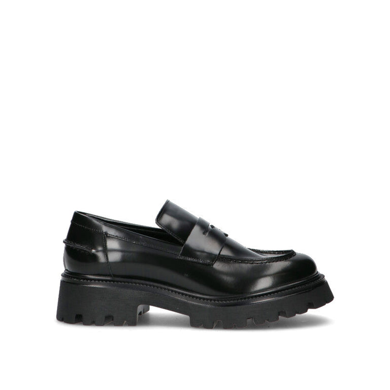 PHIL MELVIS Mocassino donna nero in pelle