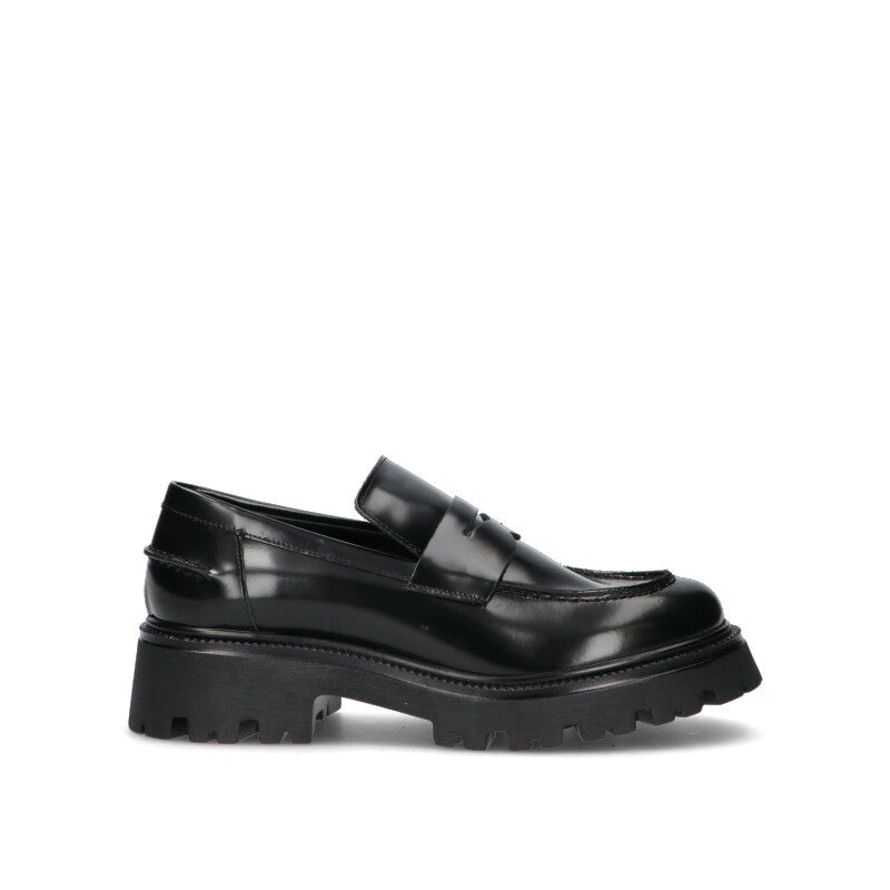 PHIL MELVIS Mocassino donna nero in pelle
