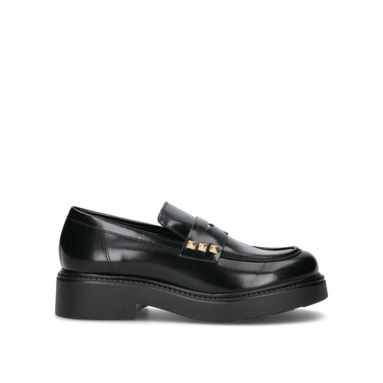PHIL MELVIS Mocassino donna nero in pelle