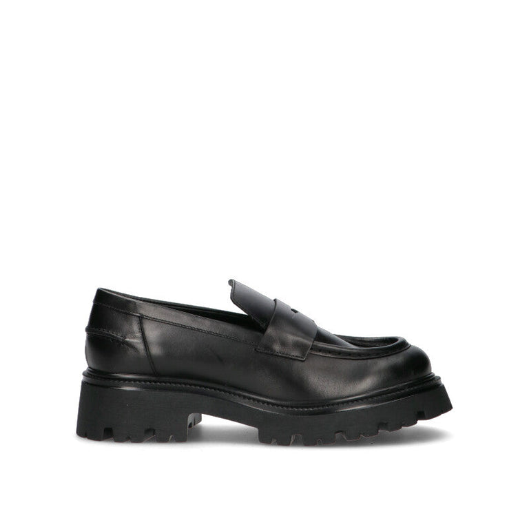 PHIL MELVIS Mocassino donna nero in pelle