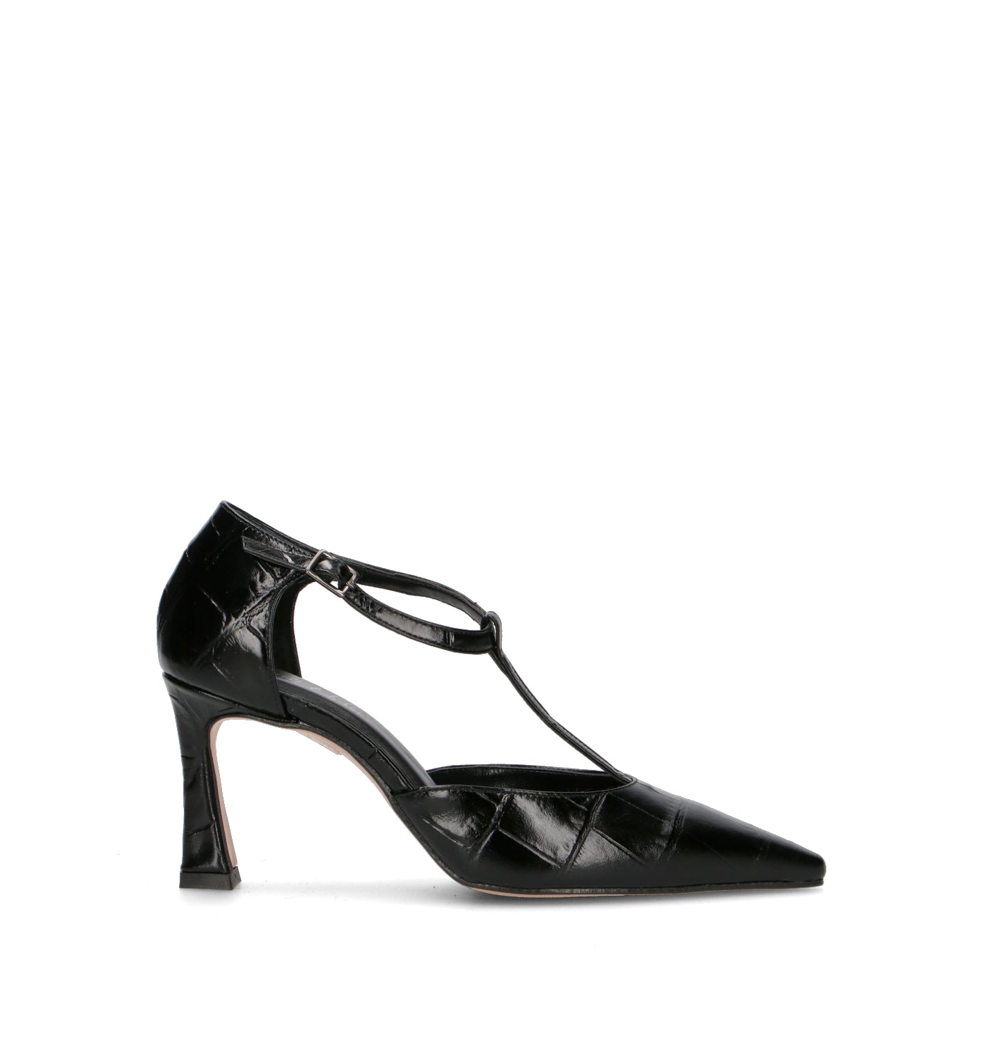 PHIL MELVIS Décolleté donna nero in pelle