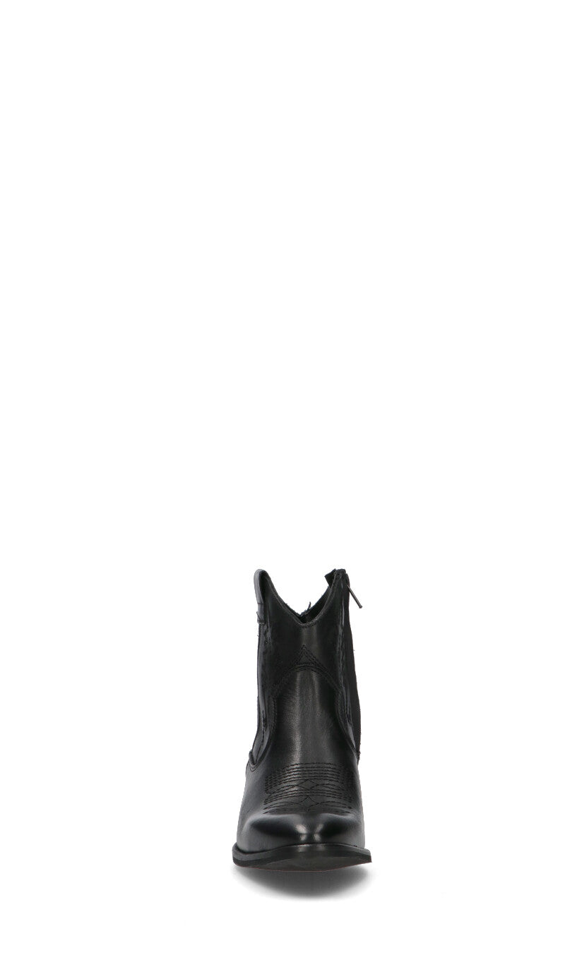 PHIL MELVIS Tronchetto donna nero in pelle
