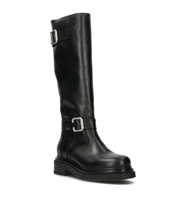 PHIL MELVIS Stivale donna nero in pelle