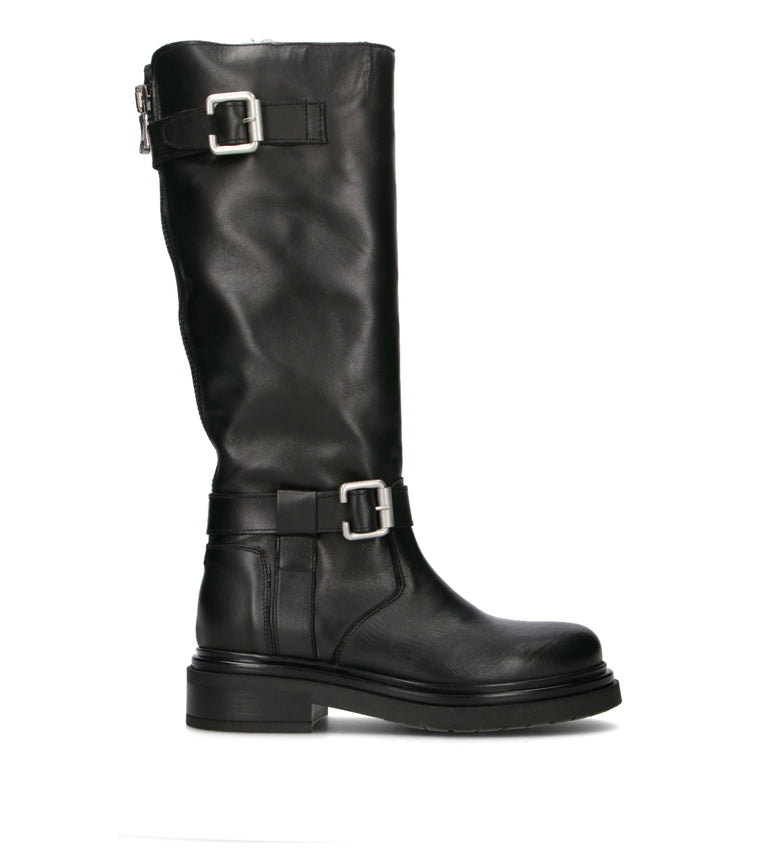PHIL MELVIS Stivale donna nero in pelle