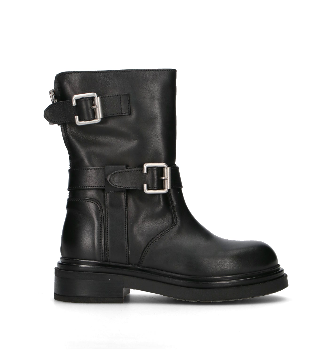 PHIL MELVIS Tronchetto donna nero in pelle