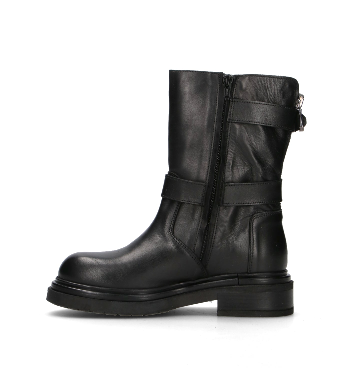 PHIL MELVIS Tronchetto donna nero in pelle