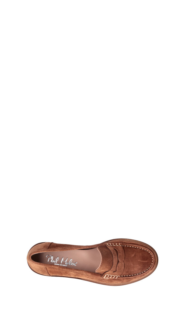 PHIL MELVIS Mocassino donna marrone in suede