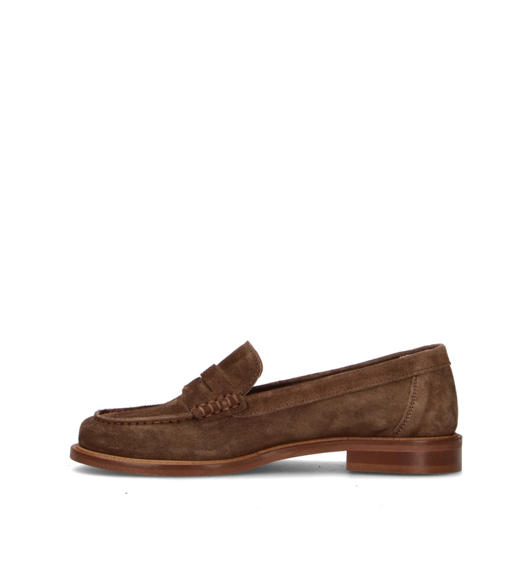 PHIL MELVIS Mocassino donna marrone in suede