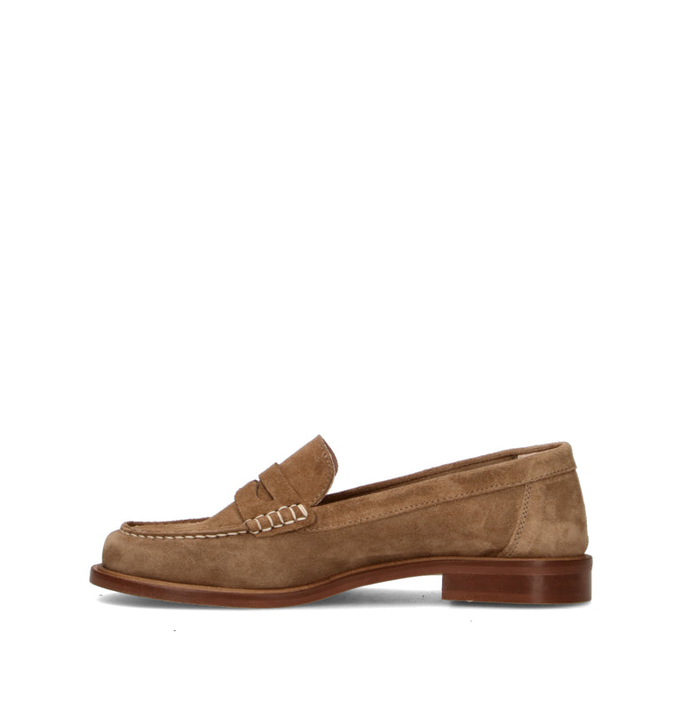 PHIL MELVIS Mocassino donna sabbia in suede