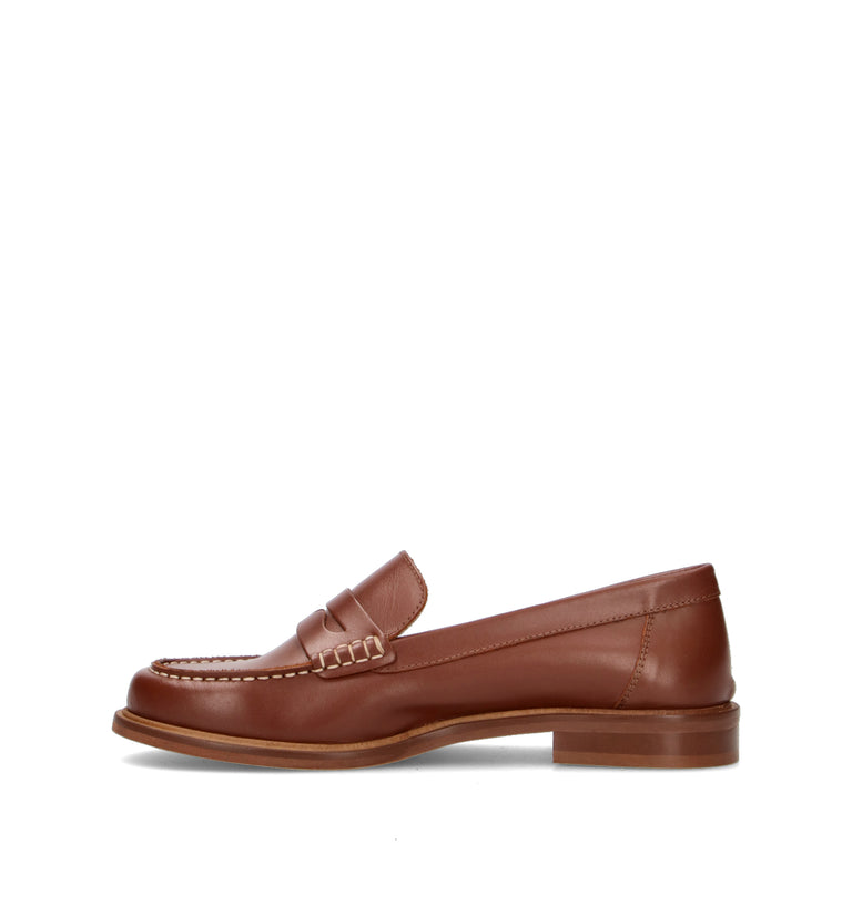 PHIL MELVIS Mocassino donna marrone in pelle