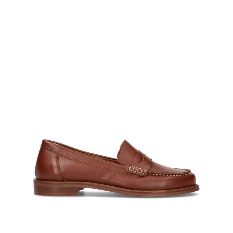 PHIL MELVIS Mocassino donna marrone in pelle