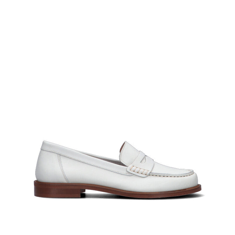 PHIL MELVIS Mocassino donna bianco in pelle