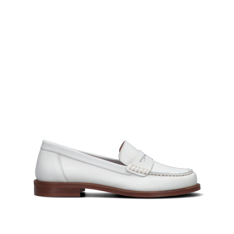 PHIL MELVIS Mocassino donna bianco in pelle