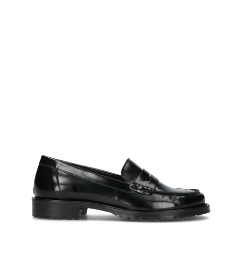 PHIL MELVIS Mocassino donna nero in pelle