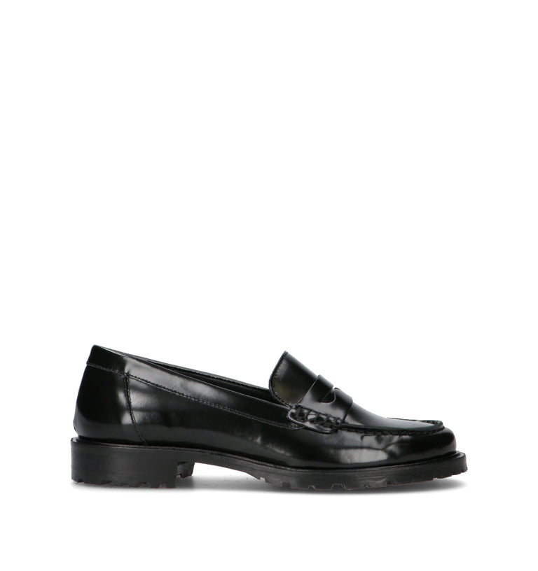 PHIL MELVIS Mocassino donna nero in pelle