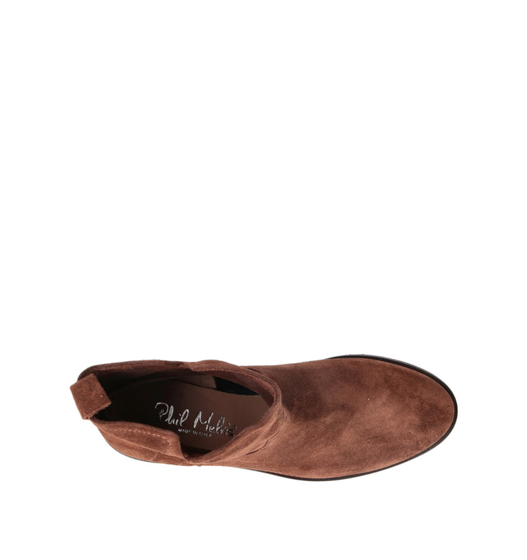 PHIL MELVIS Tronchetto donna marrone in suede