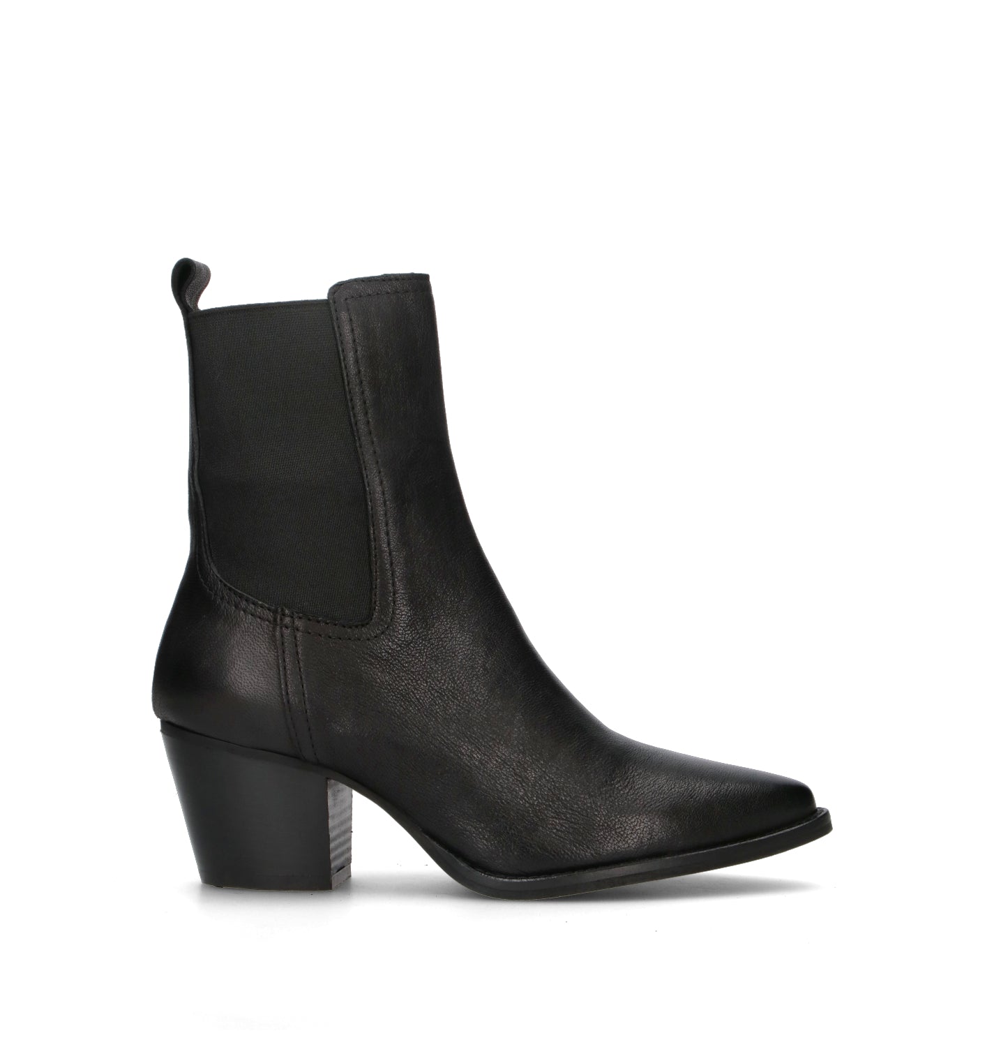 PHIL MELVIS Tronchetto donna nero in pelle