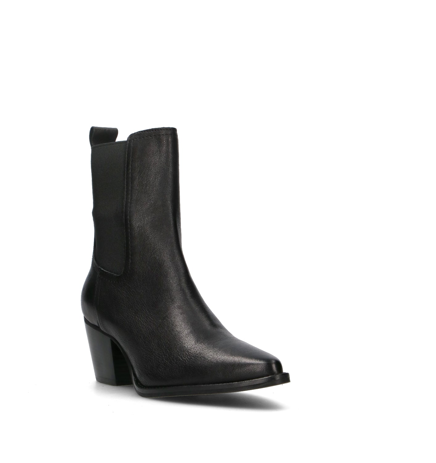 PHIL MELVIS Tronchetto donna nero in pelle