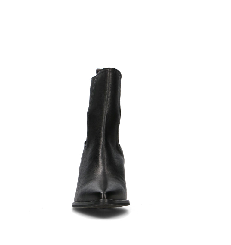 PHIL MELVIS Tronchetto donna nero in pelle