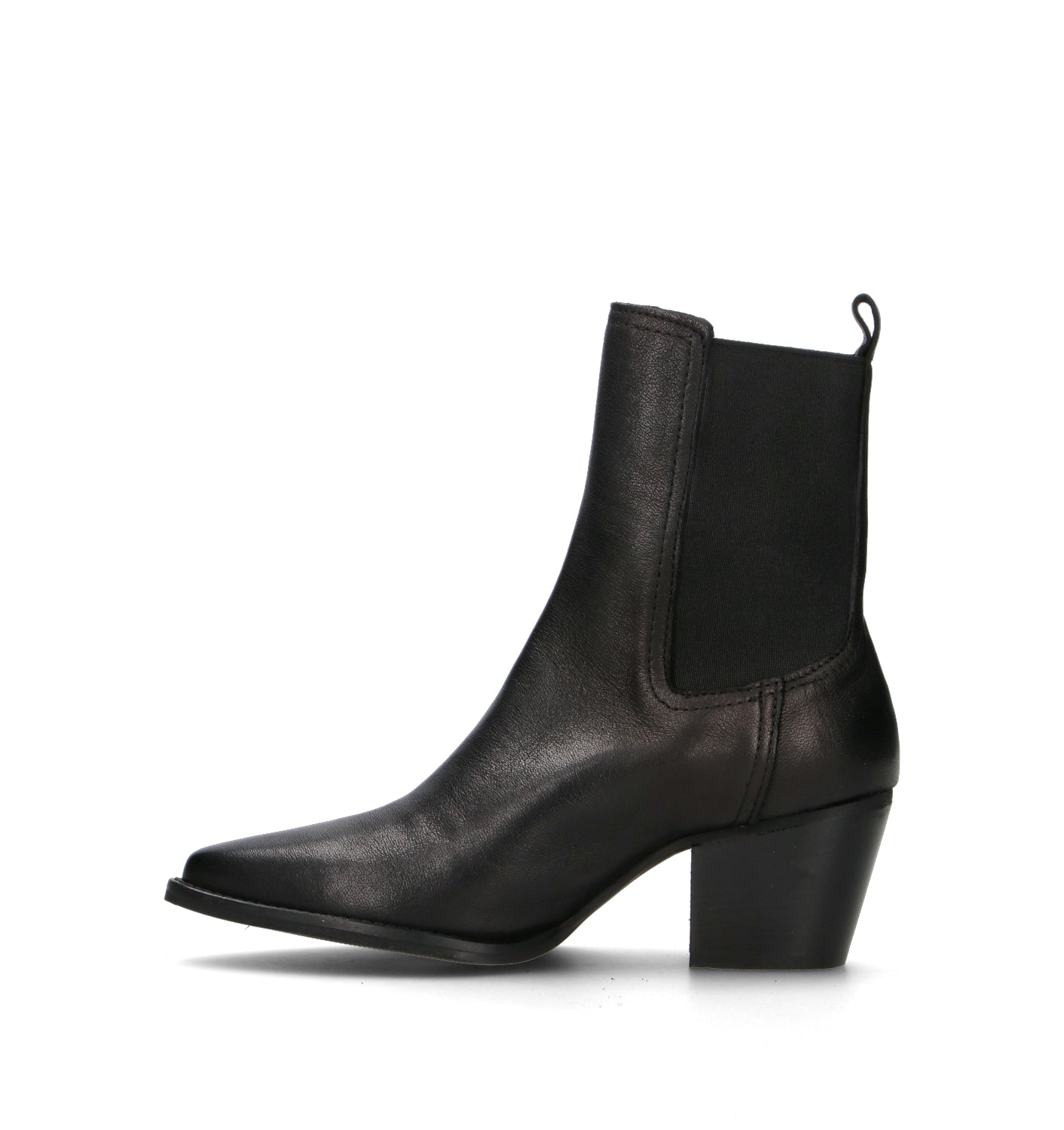 PHIL MELVIS Tronchetto donna nero in pelle