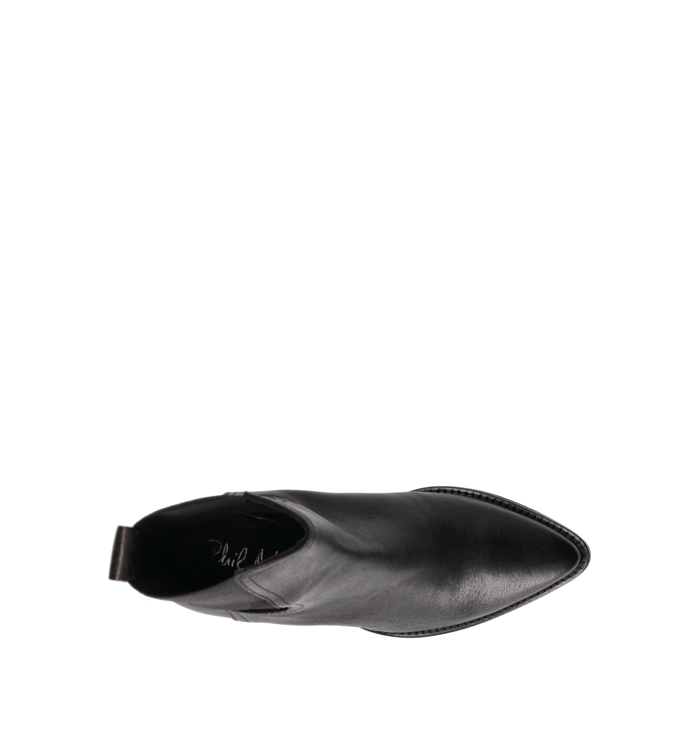 PHIL MELVIS Tronchetto donna nero in pelle