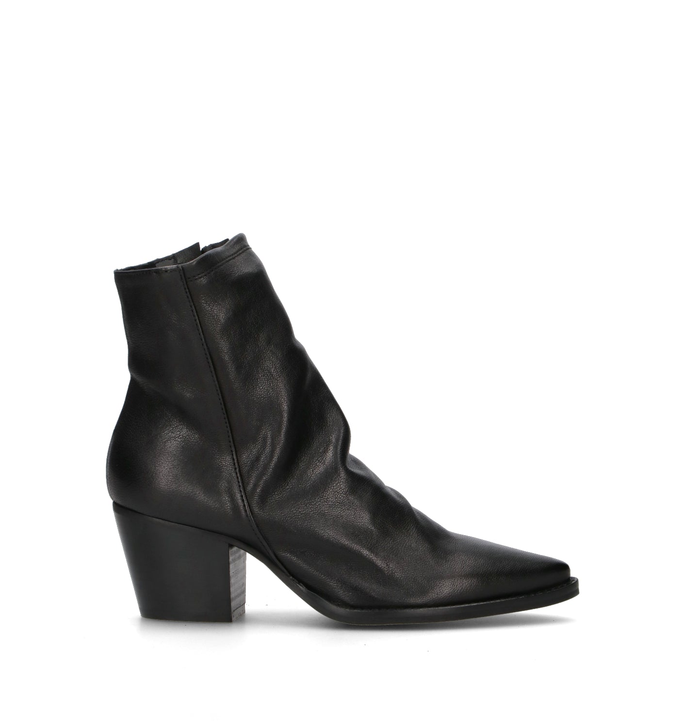 PHIL MELVIS Tronchetto donna nero in pelle