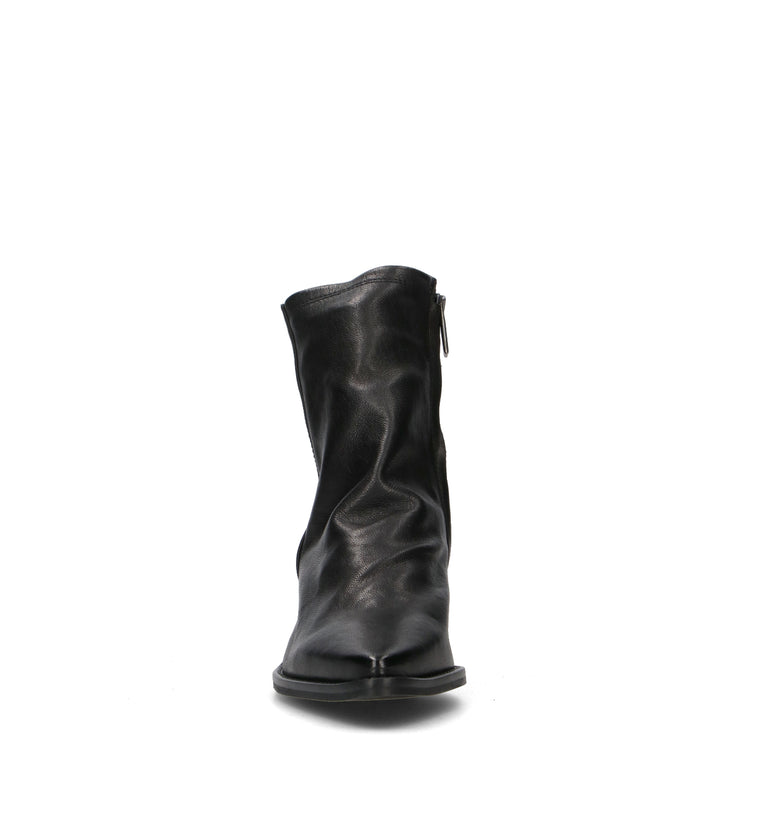 PHIL MELVIS Tronchetto donna nero in pelle