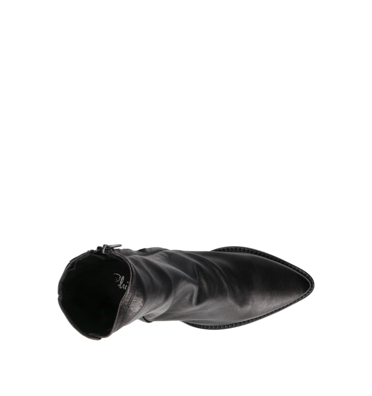 PHIL MELVIS Tronchetto donna nero in pelle
