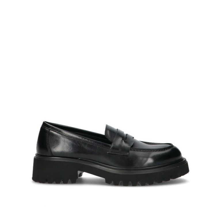 PHIL MELVIS Mocassino donna nero in pelle