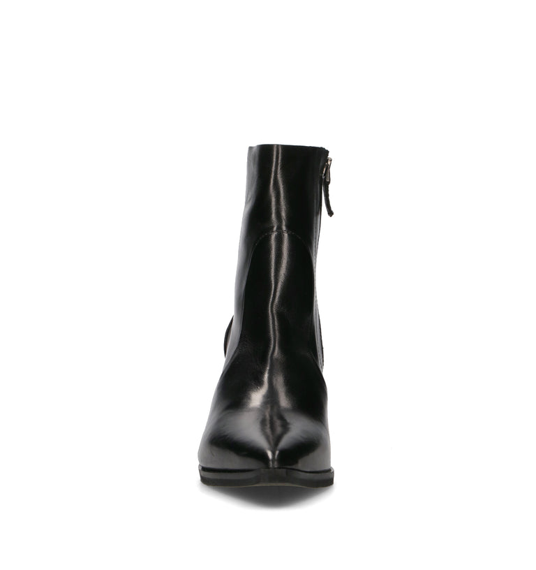 PHIL MELVIS Tronchetto donna nero in pelle