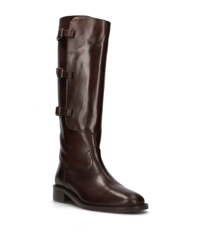 PHIL MELVIS Stivale donna testa di moro in pelle