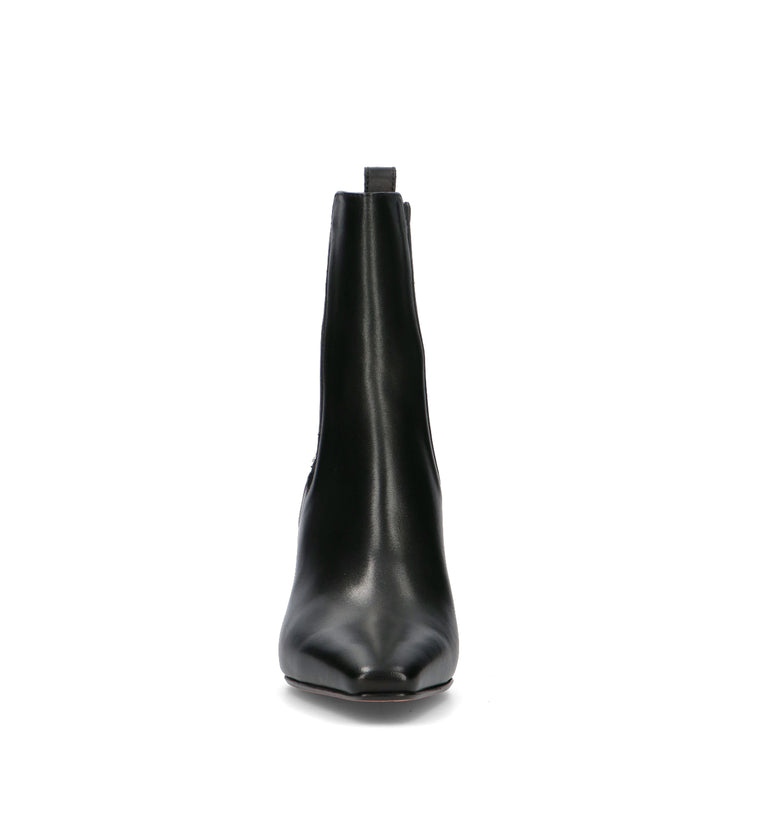 PHIL MELVIS Tronchetto donna nero in pelle