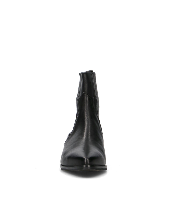 PHIL MELVIS Tronchetto donna nero in pelle