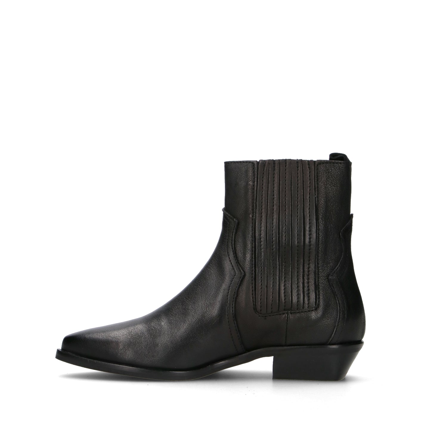 PHIL MELVIS Tronchetto donna nero in pelle