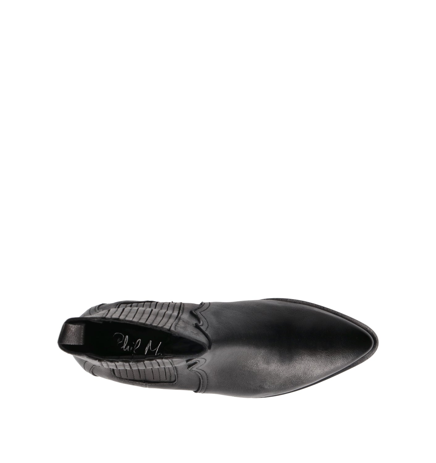 PHIL MELVIS Tronchetto donna nero in pelle