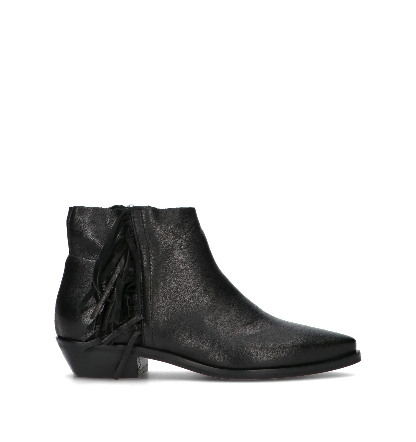 PHIL MELVIS Tronchetto donna nero in pelle
