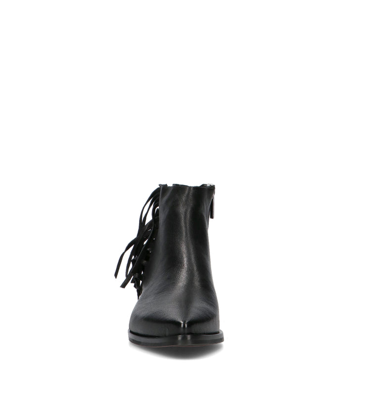 PHIL MELVIS Tronchetto donna nero in pelle