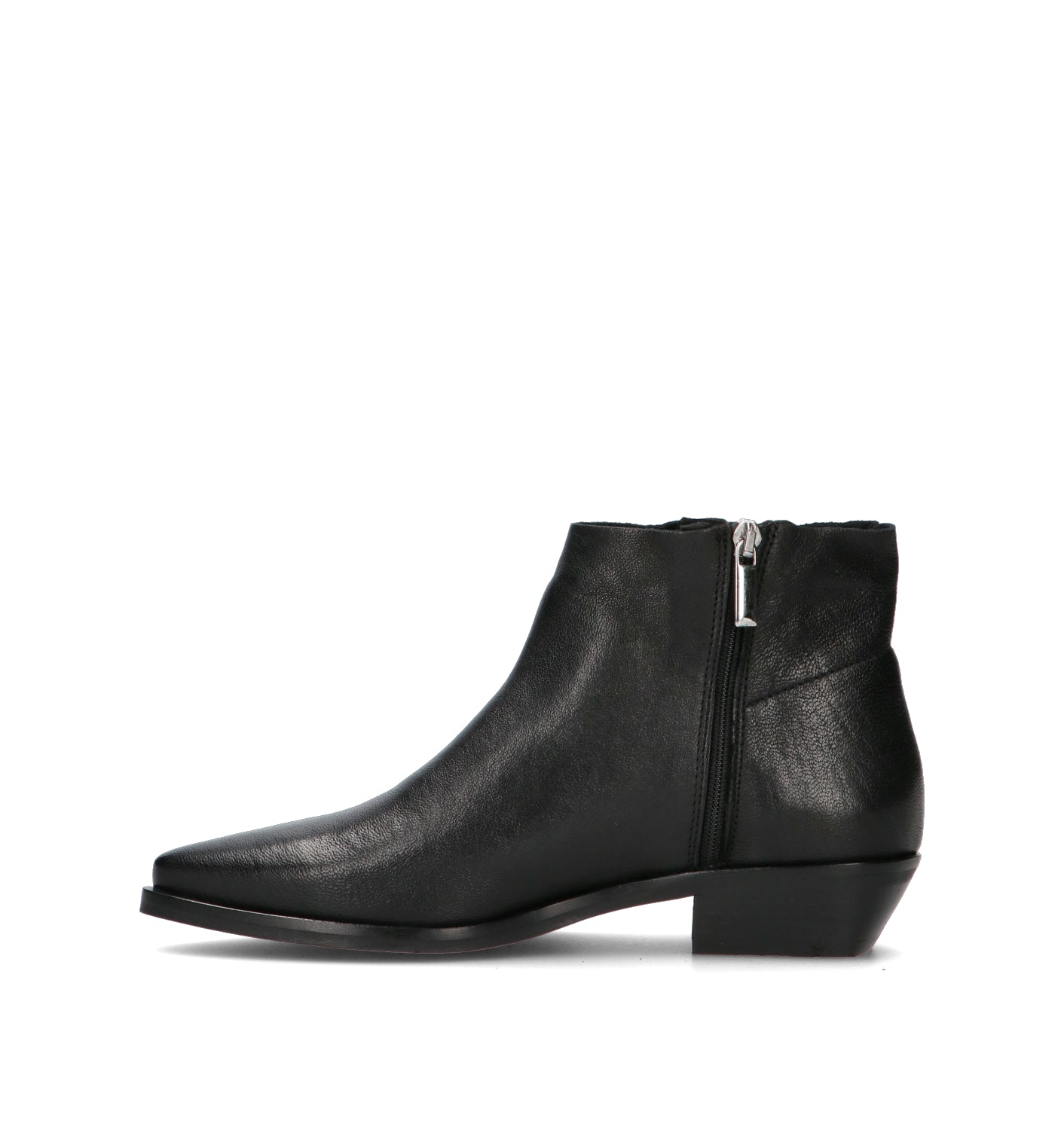 PHIL MELVIS Tronchetto donna nero in pelle