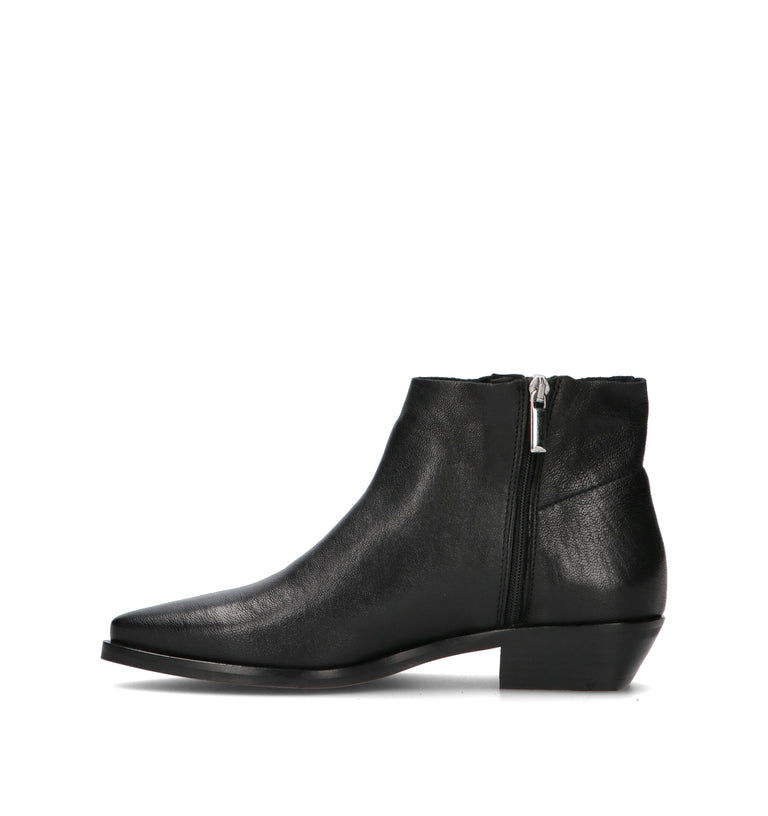PHIL MELVIS Tronchetto donna nero in pelle