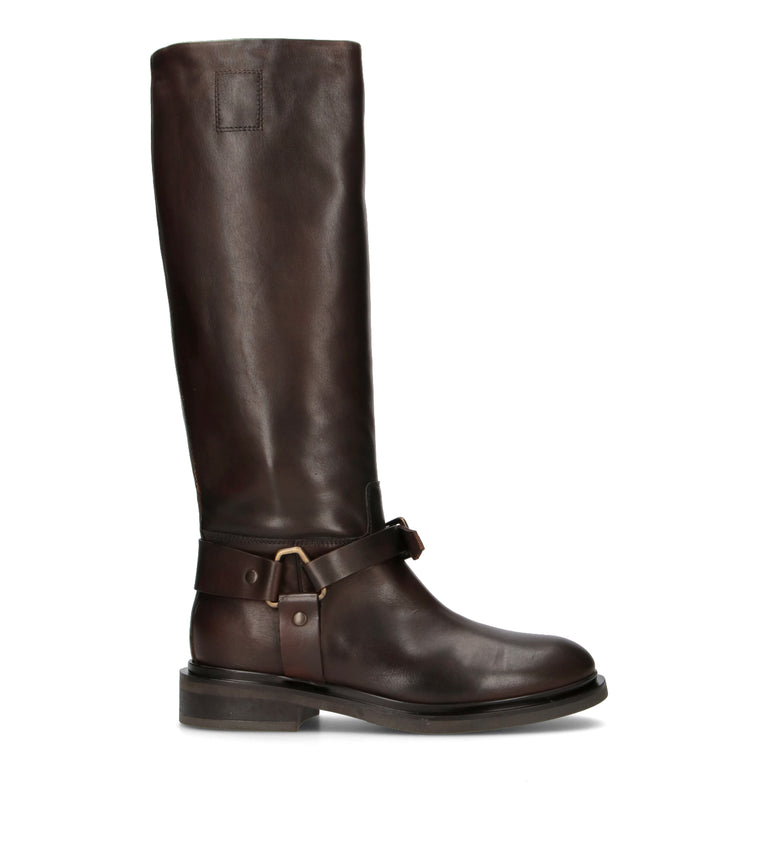 PHIL MELVIS Stivale donna testa di moro in pelle
