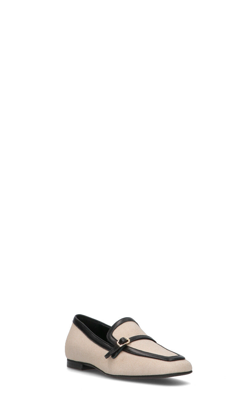 PHIL MELVIS Mocassino donna cotone/nero in pelle
