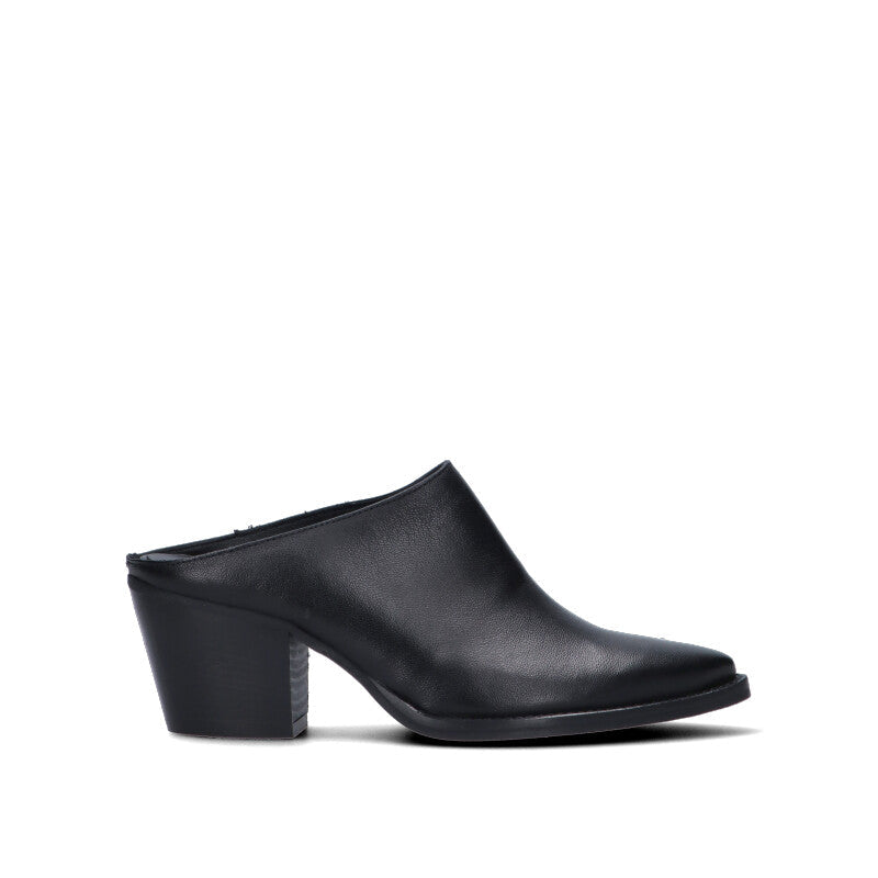 PHIL MELVIS Sabot donna nero in pelle