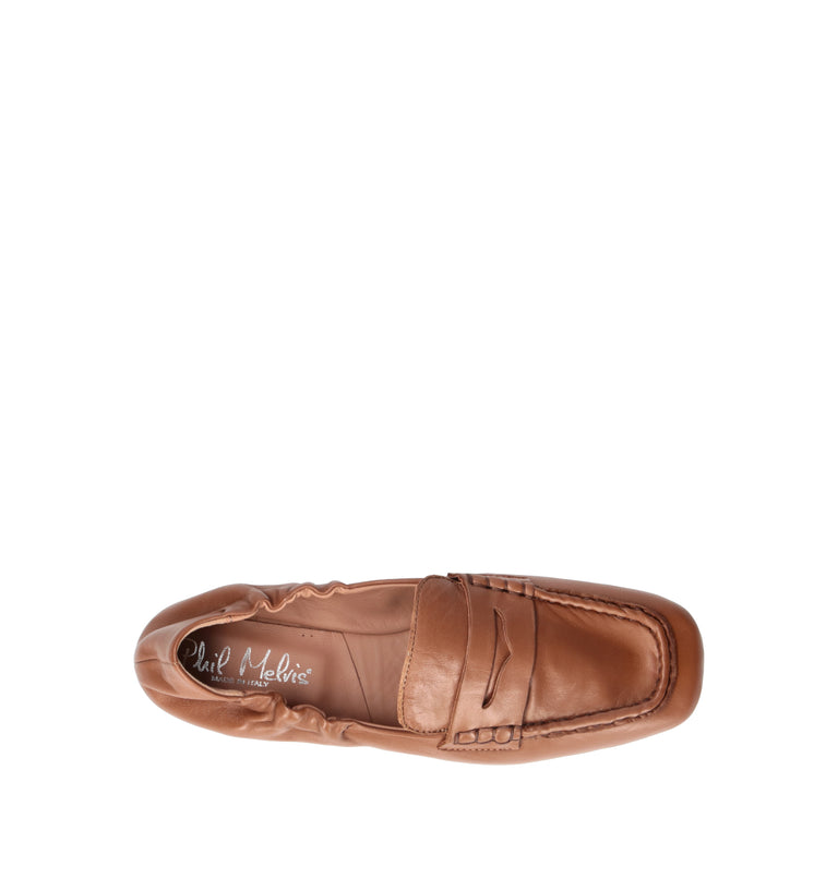 PHIL MELVIS Mocassino donna cuoio in pelle
