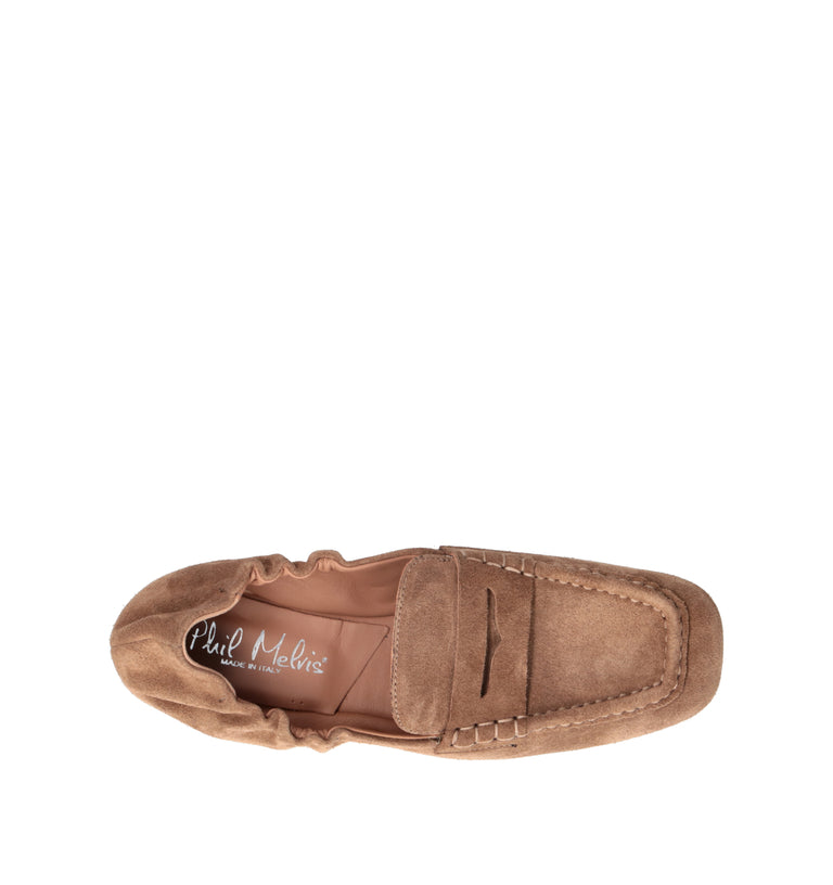PHIL MELVIS Mocassino donna sabbia in suede