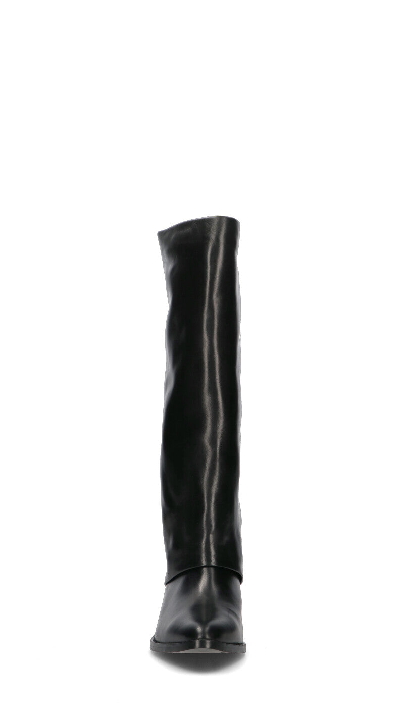 PHIL MELVIS Stivale donna nero in pelle