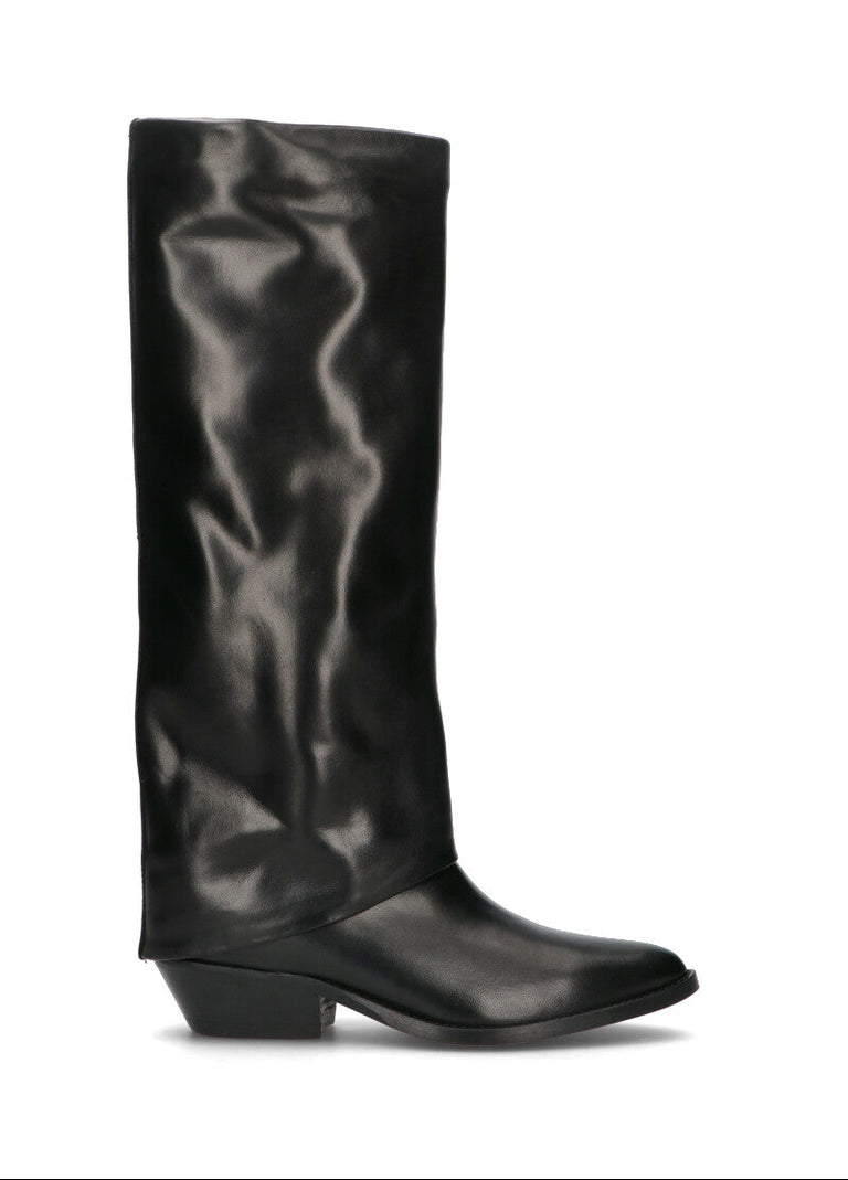 PHIL MELVIS Stivale donna nero in pelle