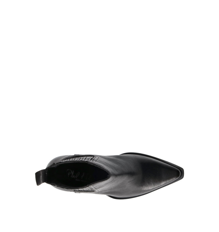 PHIL MELVIS Tronchetto donna nero in pelle