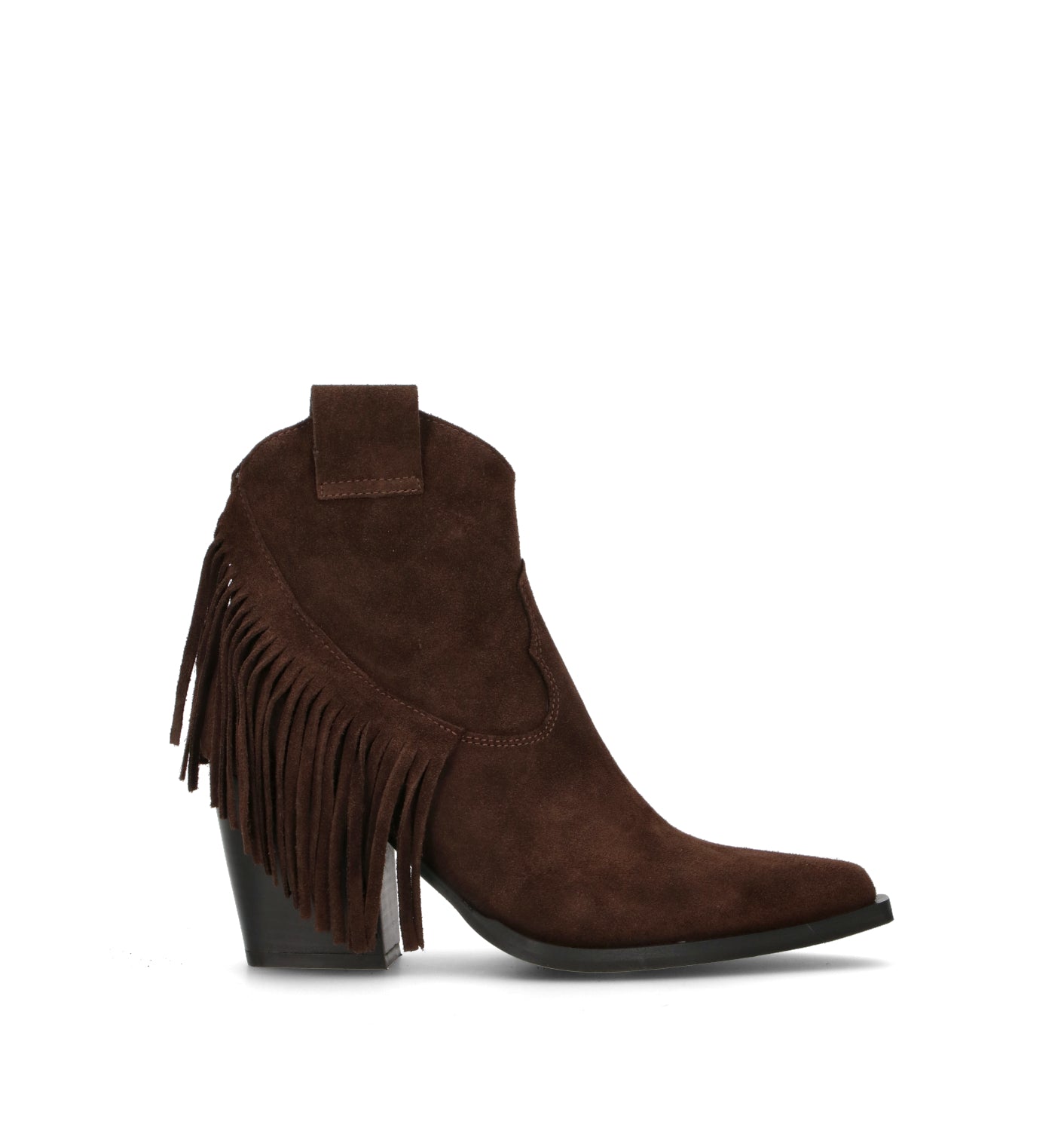 PHIL MELVIS Tronchetto donna testa di moro in suede con frange
